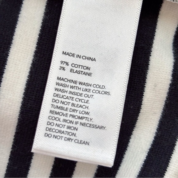 Kate Spade Saturday Striped Ponte Knit Dress Medium Black White NEW NWT - Picture 7 of 8